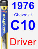 Driver Wiper Blade for 1976 Chevrolet C10 - Hybrid