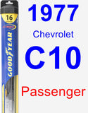 Passenger Wiper Blade for 1977 Chevrolet C10 - Hybrid