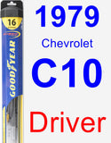 Driver Wiper Blade for 1979 Chevrolet C10 - Hybrid