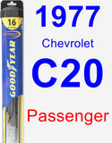 Passenger Wiper Blade for 1977 Chevrolet C20 - Hybrid