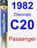 Passenger Wiper Blade for 1982 Chevrolet C20 - Hybrid