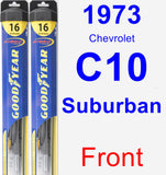 Front Wiper Blade Pack for 1973 Chevrolet C10 Suburban - Hybrid