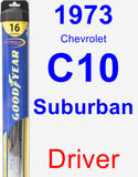 Driver Wiper Blade for 1973 Chevrolet C10 Suburban - Hybrid