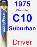 Driver Wiper Blade for 1975 Chevrolet C10 Suburban - Hybrid