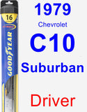 Driver Wiper Blade for 1979 Chevrolet C10 Suburban - Hybrid