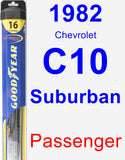 Passenger Wiper Blade for 1982 Chevrolet C10 Suburban - Hybrid