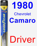 Driver Wiper Blade for 1980 Chevrolet Camaro - Hybrid