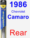 Rear Wiper Blade for 1986 Chevrolet Camaro - Hybrid