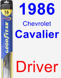 Driver Wiper Blade for 1986 Chevrolet Cavalier - Hybrid