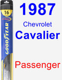 Passenger Wiper Blade for 1987 Chevrolet Cavalier - Hybrid