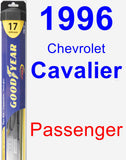 Passenger Wiper Blade for 1996 Chevrolet Cavalier - Hybrid