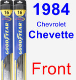 Front Wiper Blade Pack for 1984 Chevrolet Chevette - Hybrid