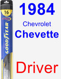 Driver Wiper Blade for 1984 Chevrolet Chevette - Hybrid