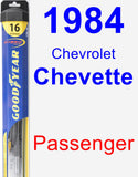 Passenger Wiper Blade for 1984 Chevrolet Chevette - Hybrid