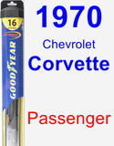 Passenger Wiper Blade for 1970 Chevrolet Corvette - Hybrid