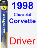 Driver Wiper Blade for 1998 Chevrolet Corvette - Hybrid