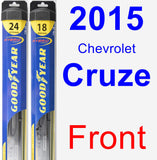 Front Wiper Blade Pack for 2015 Chevrolet Cruze - Hybrid