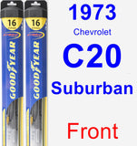 Front Wiper Blade Pack for 1973 Chevrolet C20 Suburban - Hybrid