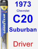 Driver Wiper Blade for 1973 Chevrolet C20 Suburban - Hybrid