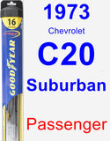 Passenger Wiper Blade for 1973 Chevrolet C20 Suburban - Hybrid