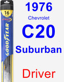 Driver Wiper Blade for 1976 Chevrolet C20 Suburban - Hybrid