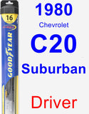 Driver Wiper Blade for 1980 Chevrolet C20 Suburban - Hybrid