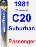 Passenger Wiper Blade for 1981 Chevrolet C20 Suburban - Hybrid