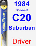 Driver Wiper Blade for 1984 Chevrolet C20 Suburban - Hybrid