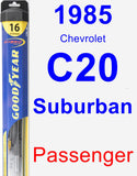 Passenger Wiper Blade for 1985 Chevrolet C20 Suburban - Hybrid