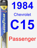 Passenger Wiper Blade for 1984 Chevrolet C15 - Hybrid