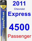 Passenger Wiper Blade for 2011 Chevrolet Express 4500 - Hybrid