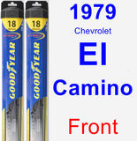 Front Wiper Blade Pack for 1979 Chevrolet El Camino - Hybrid