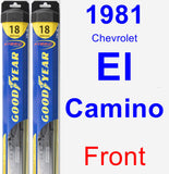 Front Wiper Blade Pack for 1981 Chevrolet El Camino - Hybrid