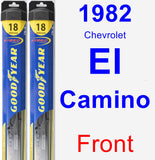 Front Wiper Blade Pack for 1982 Chevrolet El Camino - Hybrid