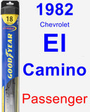 Passenger Wiper Blade for 1982 Chevrolet El Camino - Hybrid