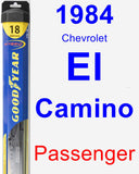 Passenger Wiper Blade for 1984 Chevrolet El Camino - Hybrid