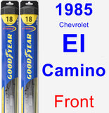 Front Wiper Blade Pack for 1985 Chevrolet El Camino - Hybrid
