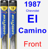 Front Wiper Blade Pack for 1987 Chevrolet El Camino - Hybrid