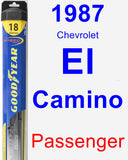 Passenger Wiper Blade for 1987 Chevrolet El Camino - Hybrid