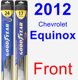 Front Wiper Blade Pack for 2012 Chevrolet Equinox - Hybrid