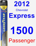 Passenger Wiper Blade for 2012 Chevrolet Express 1500 - Hybrid