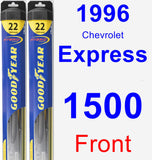 Front Wiper Blade Pack for 1996 Chevrolet Express 1500 - Hybrid