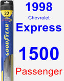 Passenger Wiper Blade for 1998 Chevrolet Express 1500 - Hybrid