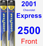 Front Wiper Blade Pack for 2001 Chevrolet Express 2500 - Hybrid