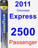 Passenger Wiper Blade for 2011 Chevrolet Express 2500 - Hybrid