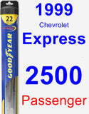 Passenger Wiper Blade for 1999 Chevrolet Express 2500 - Hybrid