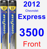 Front Wiper Blade Pack for 2012 Chevrolet Express 3500 - Hybrid