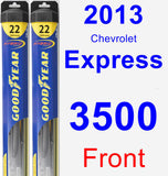 Front Wiper Blade Pack for 2013 Chevrolet Express 3500 - Hybrid