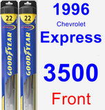 Front Wiper Blade Pack for 1996 Chevrolet Express 3500 - Hybrid