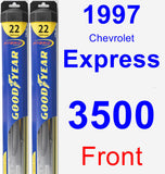 Front Wiper Blade Pack for 1997 Chevrolet Express 3500 - Hybrid